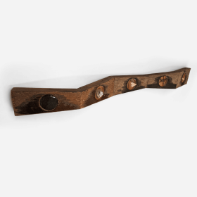 Zig Zag Design Wall Art Crafted From Reclaimed Construction Materials