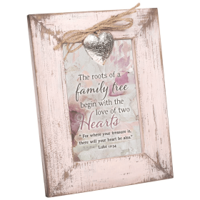 Rustic Blush Pink Heart-Shaped Photo Frame