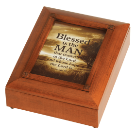 Elegant Walnut Finish Jewelry Box With Photo Frame And Organiser Tray