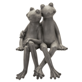 Whimsical Frog Couple Statue For Garden Décor