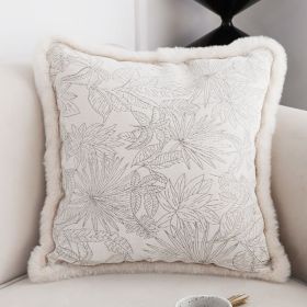SOGA 45cm Pillow Cover French Jacquard Woven France Peony Floral Made Throw Pillow