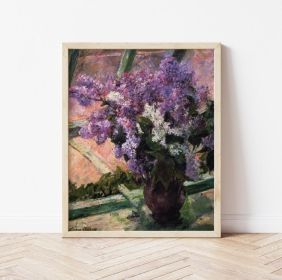 Lilac Tranquility: Lilacs in a Window Poster (size: 40x60)